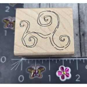 Annette Allen Watkins Swirl Printworks 2000 Rubber Stamp Wood #E87